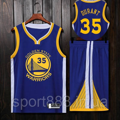 

Синяя баскетбольная форма Дюрант 35 Durant команда Golden State Warriors