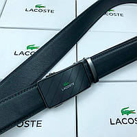 Чоловічий ремінь Lacoste чорний в подарунковому наборі. Стильний подарунковий чоловічий набір Lacoste.