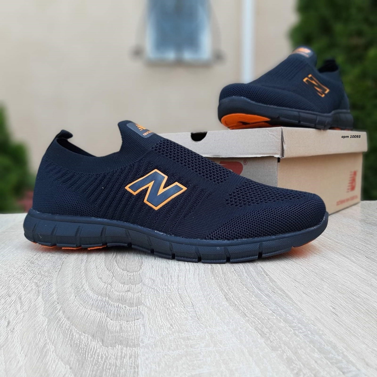 

Кроссовки мужские New Balance черные с оранжевым, Нью Баланс, текстиль, код OD-10093 Да, 43, Черный