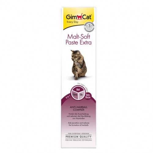 

Паста Gimborn GimCat Malt-Soft Extra, для кошек, для выведения шерсти и улучшения моторики желудка, 50 г