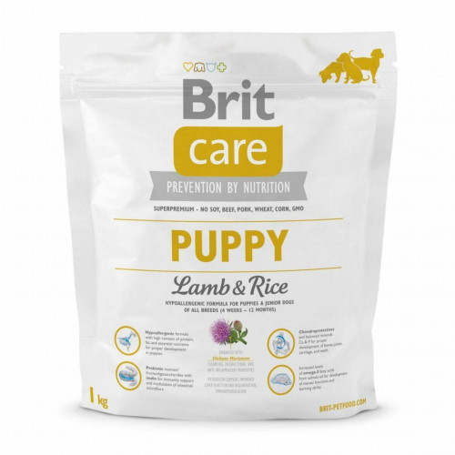 

Сухой корм Brit Care Puppy Lamb & Rice, для щенков, с ягненком и рисом, 1 кг