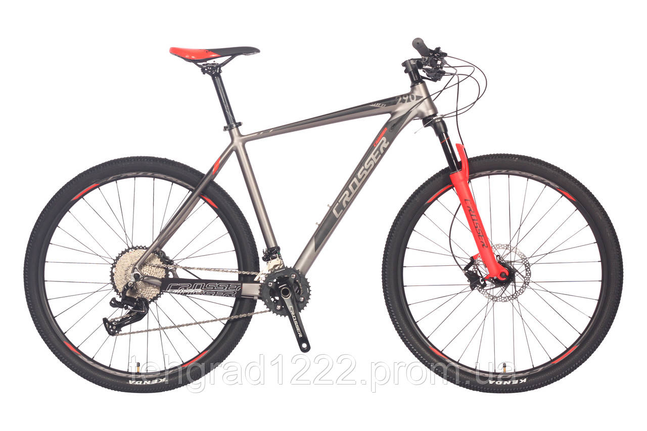 

Велосипед найнер Crosser Solo 29" Ltwoo+Shimano рама 19, 2021, Серый