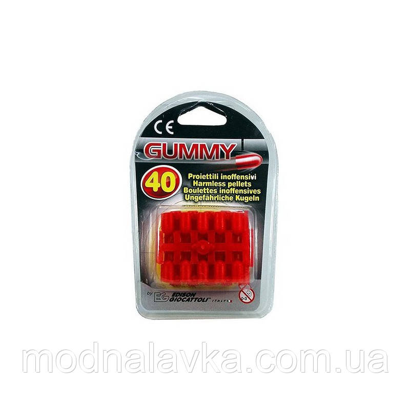 

Пульки резиновые Edison Giocattoli Gummy 8мм 40 шт ED-0410420, КОД: 2430953