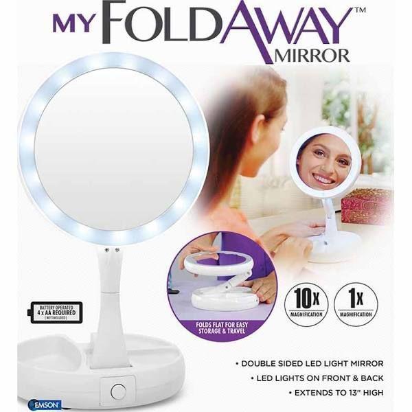 

Зеркало с LED подсветкой Круглое складное My Fold Away