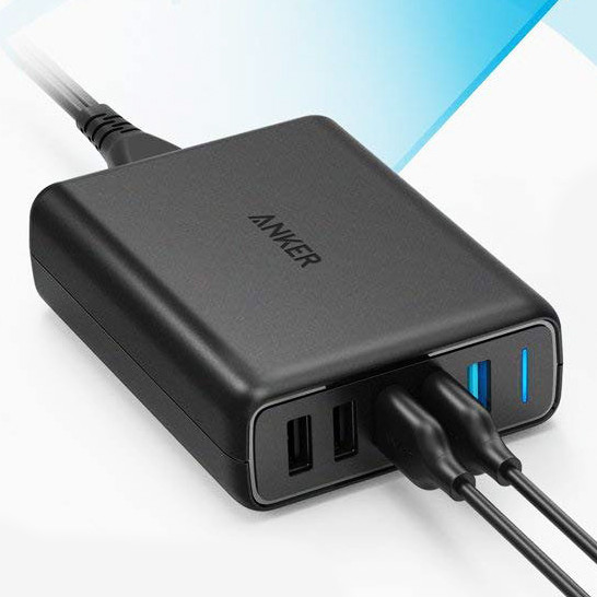 

Сетевое зарядное устройство Anker PowerPort 5 with dual QC 3.0 & Power IQ V3 Black (6330776)