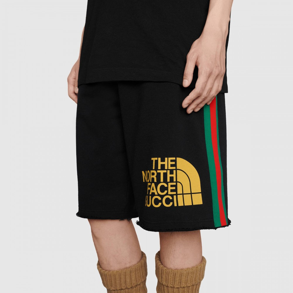 

Шорты из хлопка с принтом The North Face x Gucci Web Черный