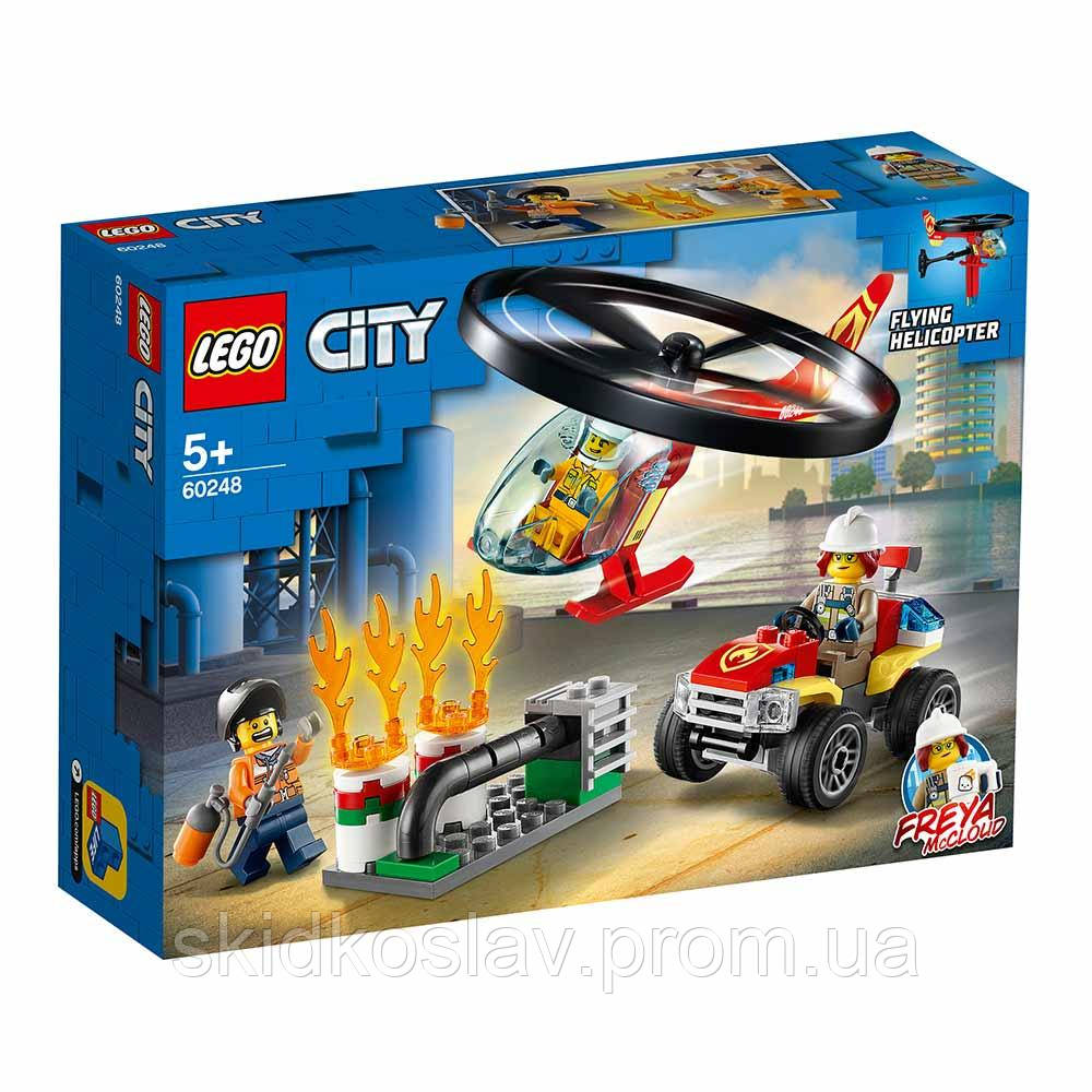 

Конструктор Lego City Fire Пожарный спасательный вертолет 93 детали 60248, КОД: 2437399