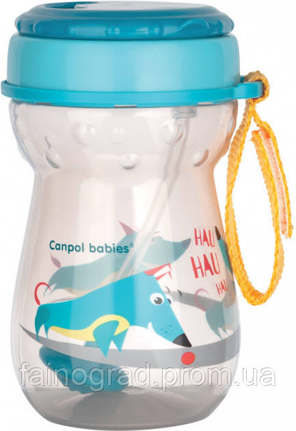 

Поильник Canpol Babies с трубочкой бирюзовый 350 мл 56 518, КОД: 2425531