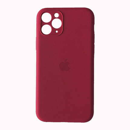 Silicone Case Full Camera for iPhone 11 Pro Max rose red, фото 2