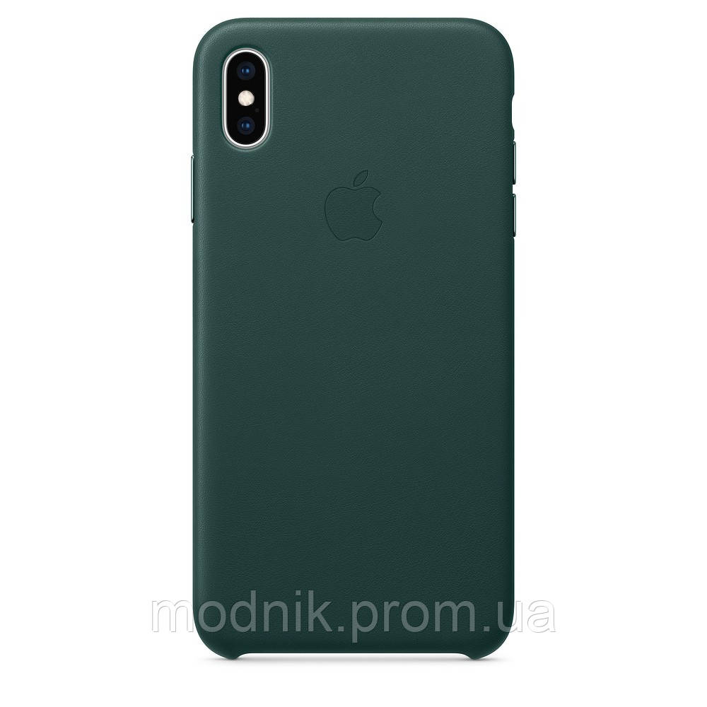 

Чехол Apple Leather Case для iPhone XS Max Green, КОД: 324109