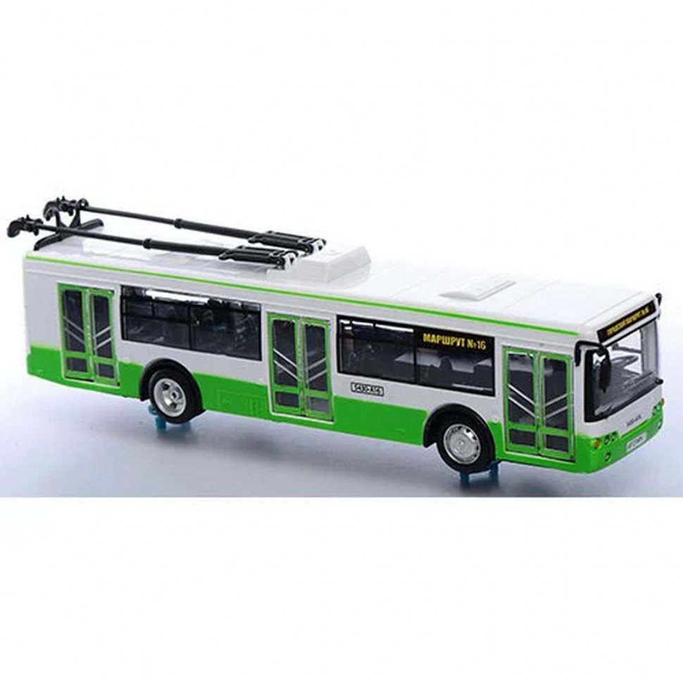 

Модель троллейбусса 9690AB инерционный (Зелёный)