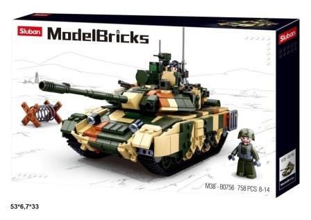 

Конструктор M38-B0756 Model Bricks танк 758дет.кор.53*6,7*33 /12/ (M38-B0756)