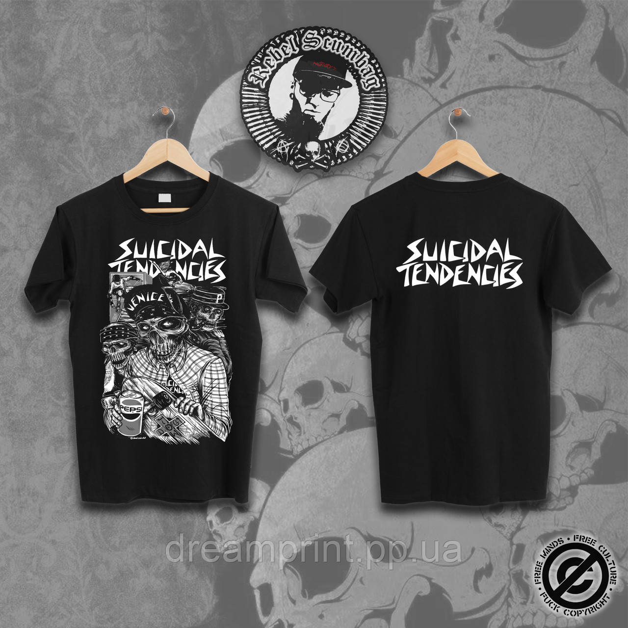 

Футболка SUICIDAL TENDENCIES, прямий друк DTG, 100% бавовна