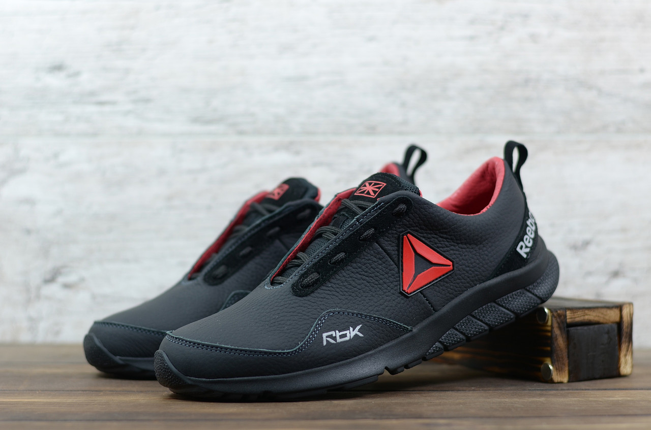

Мужские кроссовки в стиле Reebok Рибок, черные 45 (30 см), Черный