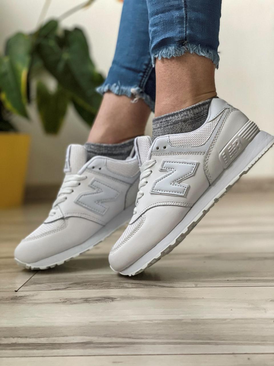 

Женские кроссовки в стиле New Balance Нью беланс 574, белые 40 (26 см), Белый