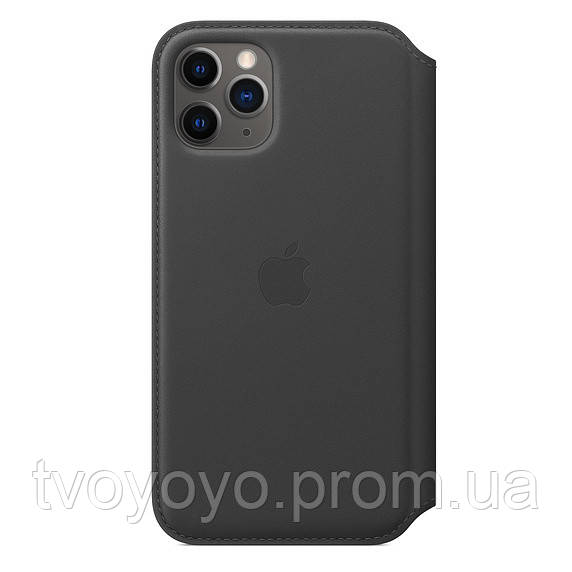 

Кожаный чехол-книжка Apple Leather Folio для iPhone 11 Pro Max Black AL4237, КОД: 1329876