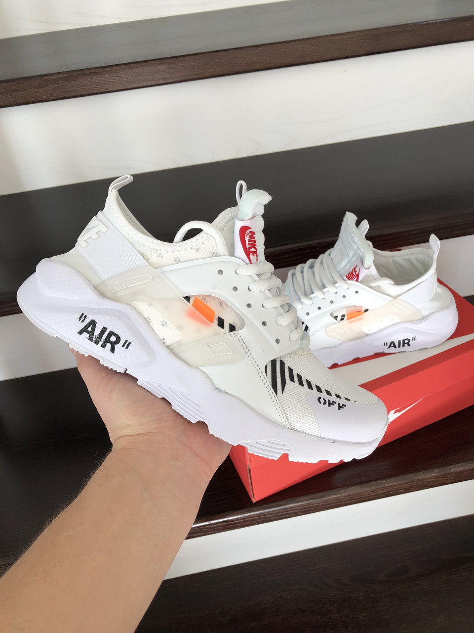 

Мужские кроссовки в стиле Nike Найк Air Huarache, белые. 44 (28,2 см), Белый