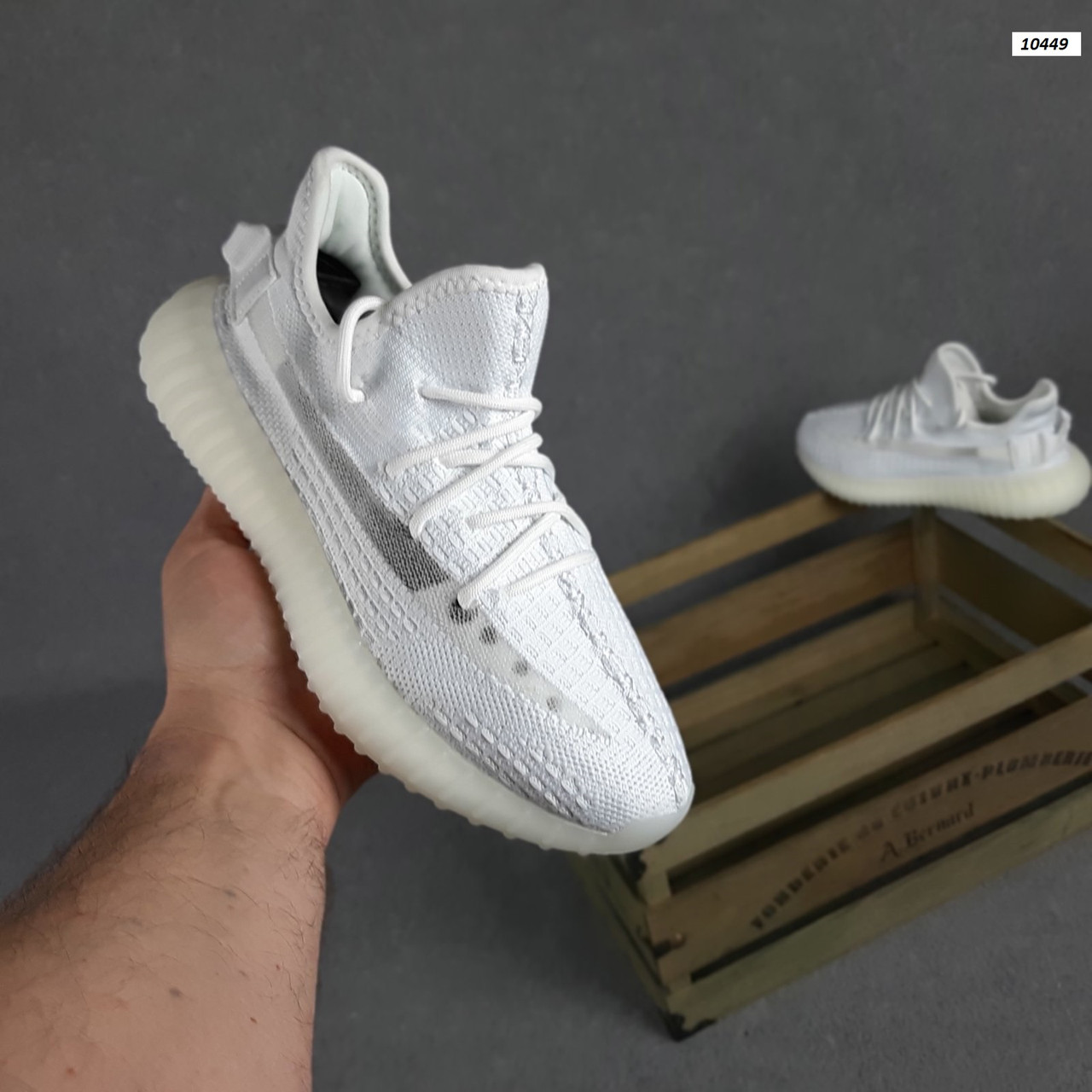 

Мужские кроссовки в стиле Adidas Адидас Yeezy Boost 350, белые 45 (29 см), Белый