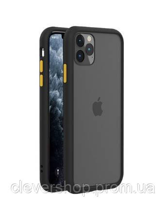 

Силиконовый чехол SUAIOCE для iPhone 11 Black-Yellow Ali0022, КОД: 1850116