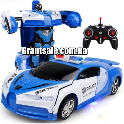 

Машинка Трансформер Lamborghini POLICE Robot Car Size 18 СИНЯЯ (48 )