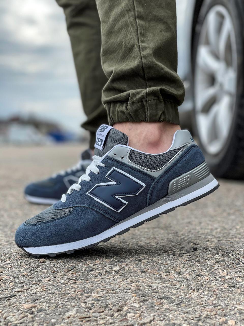 

Мужские кроссовки в стиле New Balance Нью беланс, синие 45 (29 см), Синий