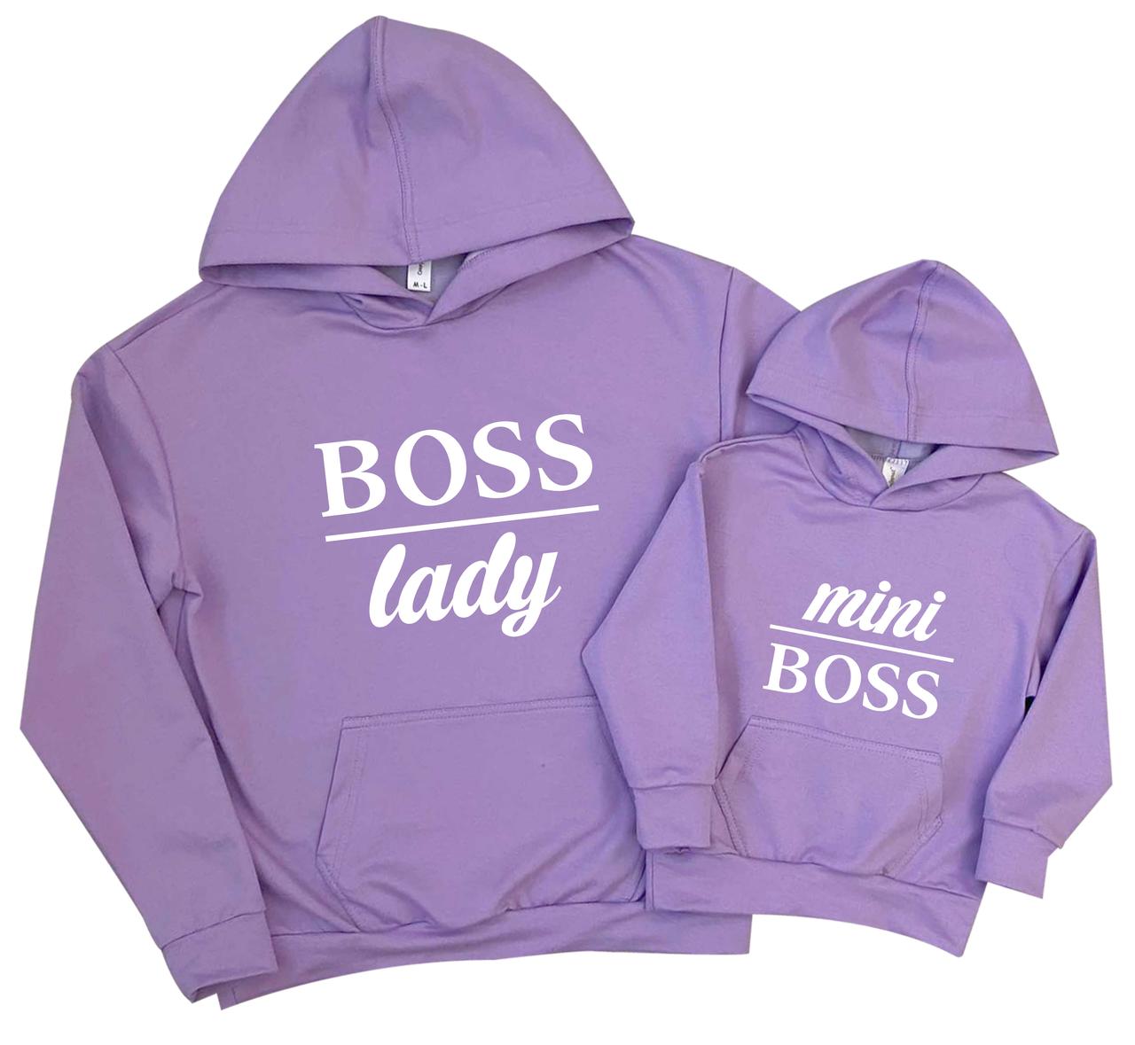 

Худи для мамы и дочки "lady & baby boss" Family look