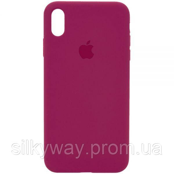 

Чехол Silicone Case Full Protective (AA) для Apple iPhone X (5.8") / XS (5.8") (Красный / Rose Red)