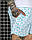 Шорты мужские пляжные белые с принтом. Мужские плавки / плавательные шорты белого цвета с модным принтом. , фото 3