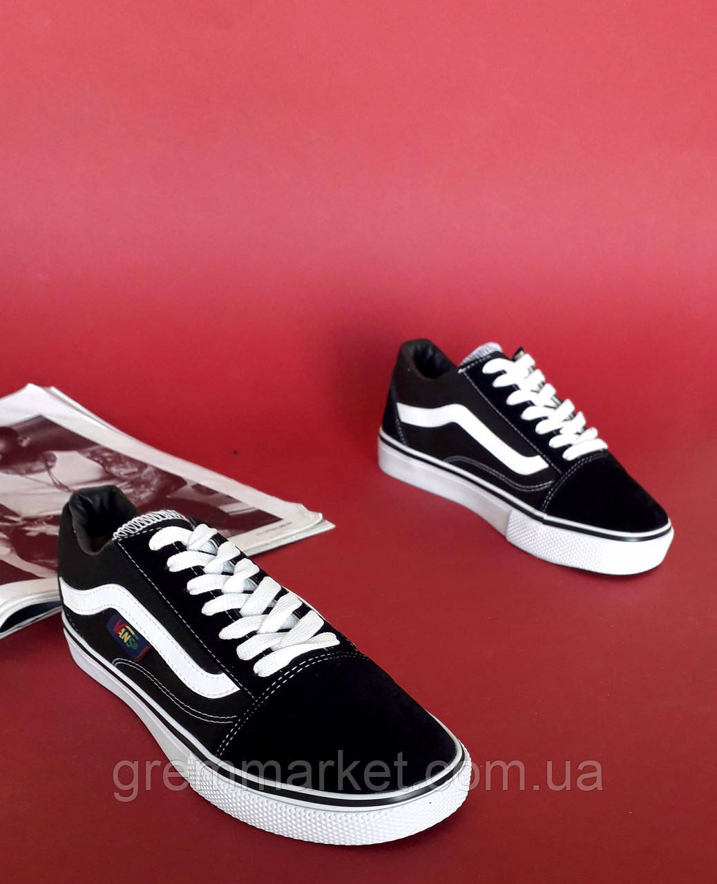 

Кроссовки черно белые Vans old skool Black and white