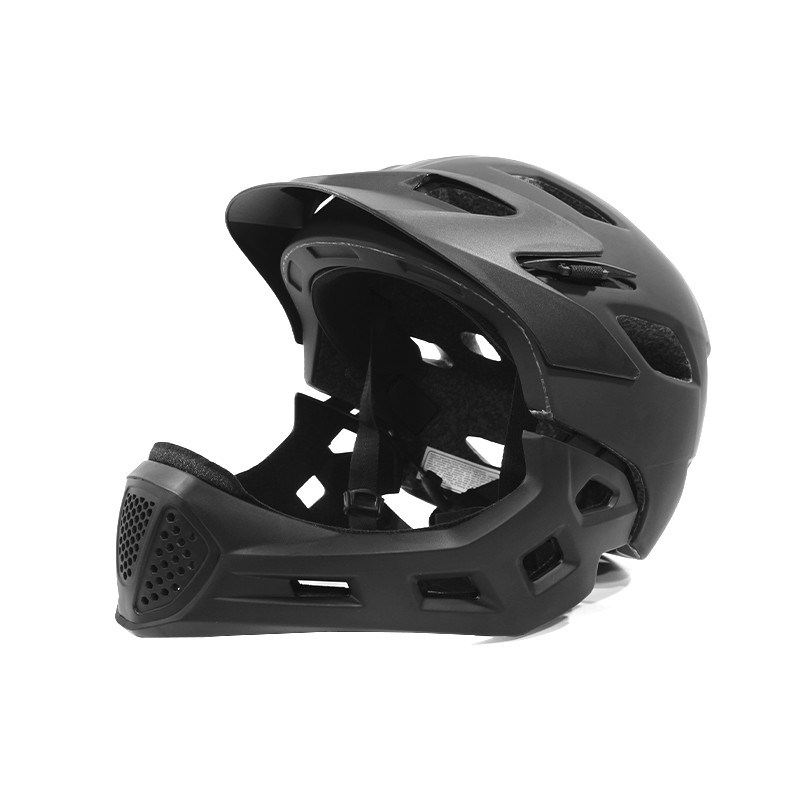 

Шлем велосипедный Helmet KⅩ109 Black с подбородком защитный велошлем