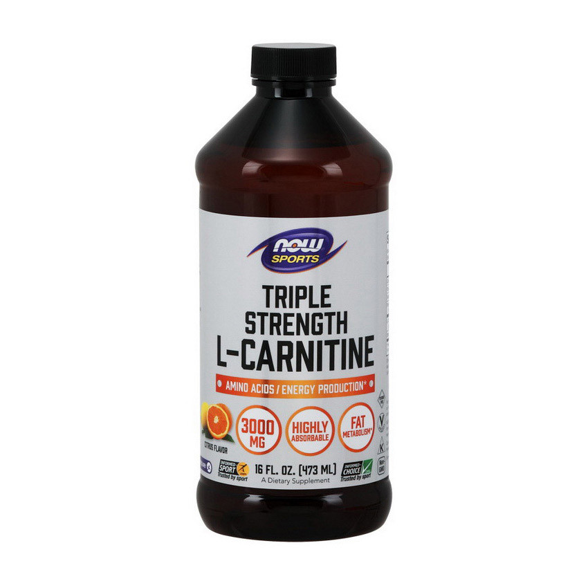 

Л-Карнитин жиросжигатель NOW Foods Sports L-Carnitine Liquid Triple Strength 3000 mg 473 мл Цитрус