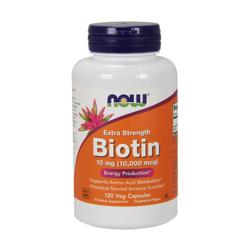 

Витамин B7 Биотин NOW Foods Biotin 10000 mcg 120 вег. капсул