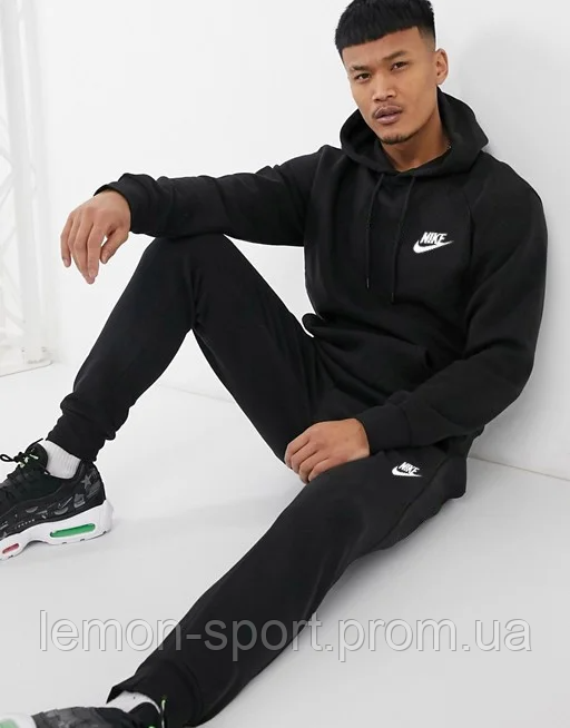 

Мужской спортивный костюм (худи+штаны) Nike (Найк) Черный L