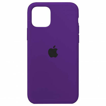 Silicone Case Full for iPhone 12/ 12 Pro (30) ultra violet, фото 2