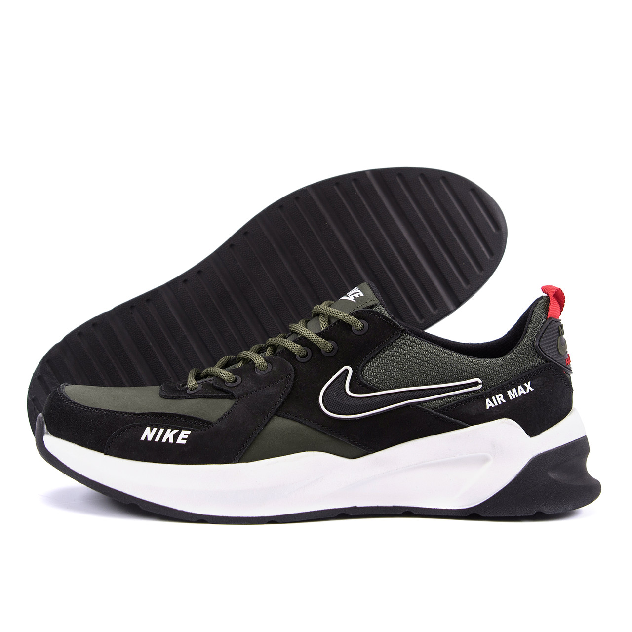 

Мужские кожаные кроссовки Nike Olive AIR MAX (реплика), Хаки