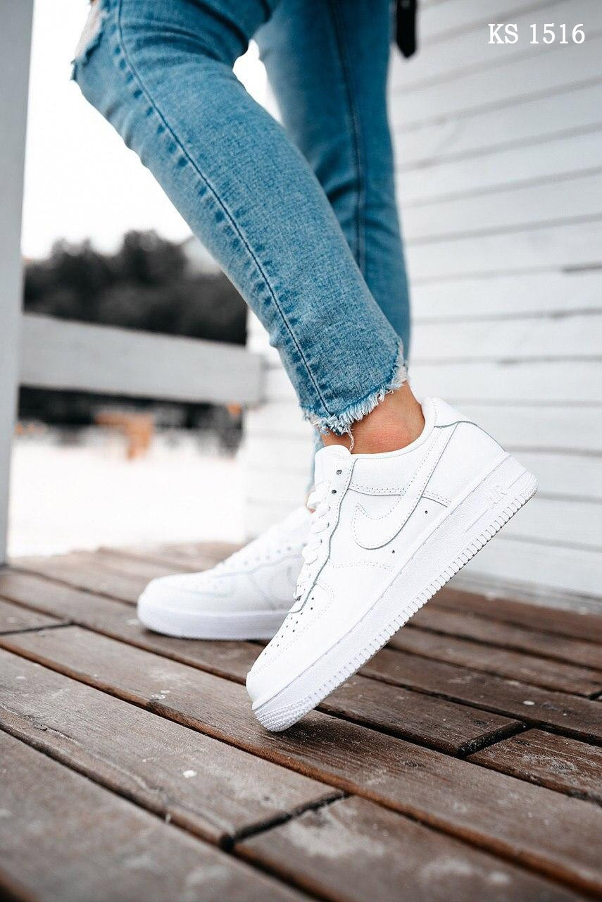 

Женские кроссовки в стиле Nike Найк Air Force 1 low, кожа, белые 39 (25 см), Белый