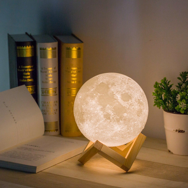 

Ночник в виде Луны 3D Moon Light сенсорный диаметр 15 см