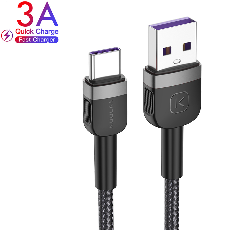 

Кабель USB to Type-C (1m) 3A Quick Charge дата провод быстрой зарядки и синхронизации для телефона смартфона, Черный