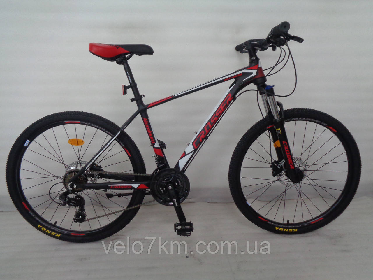 

Горный велосипед Crosser MT-036 26" алюминиеваый рама 17" Shimano красный