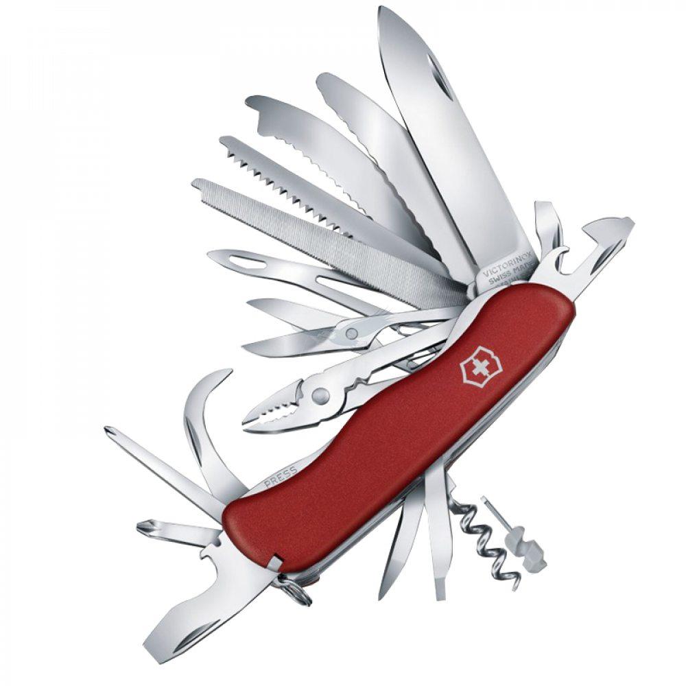 

Нож складной, мультитул Victorinox Workchamp XL (111мм, 30 функций), красный 0.8564.XL