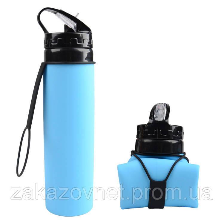 

Складная бутылка для воды іFDA 600 мл Синий HbP050356, КОД: 1209568
