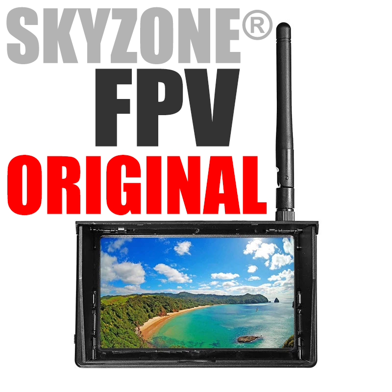 Монітор FPV 5.8 ГГц 48 каналів -90 дБм, 4.3" 480х234 заряджається Skyzone LCD4. Відкидні антиблікові шторки