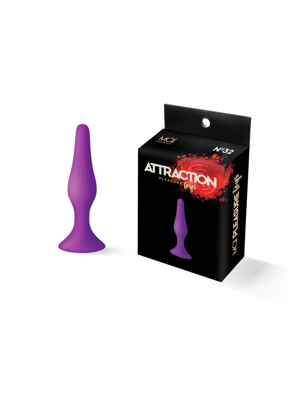 Анальная пробка на присоске MAI Attraction Toys №32 Purple*18+* длина 10*18+*5см*18+* диаметр 2*18+*5см
