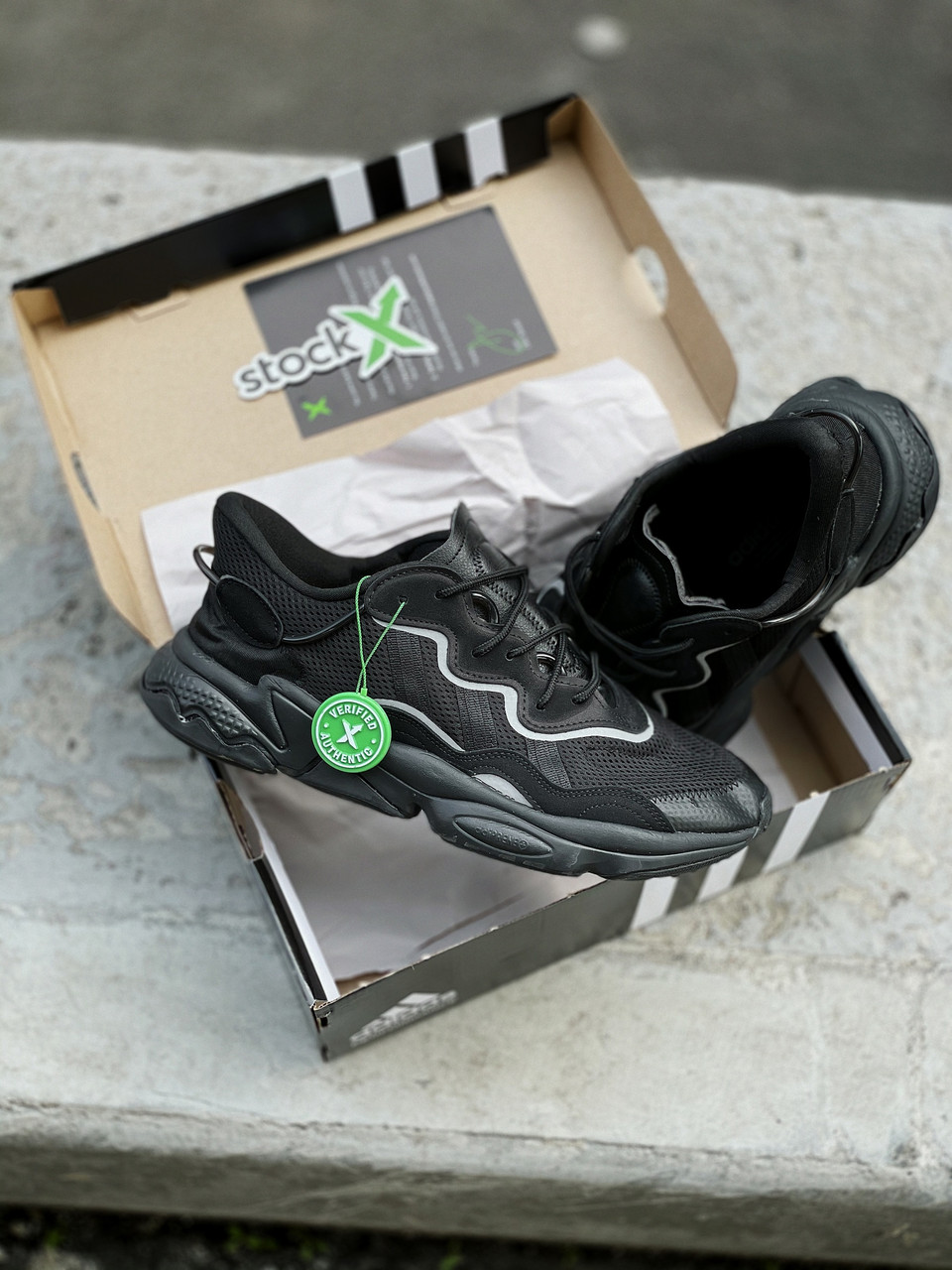 

Кроссовки мужские Adidas Ozweego черные, рефлектив, Адидас Озвиго, текстиль, код Z-3283 45, Черный