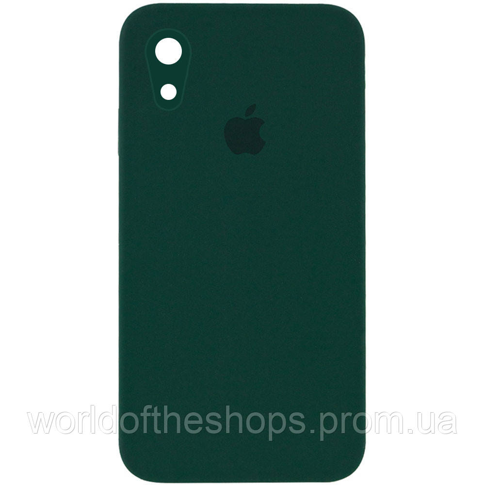 

Чехол Silicone Case Square Full Camera Protective (AA) для Apple iPhone XR (6.1"), Зеленый / dark green