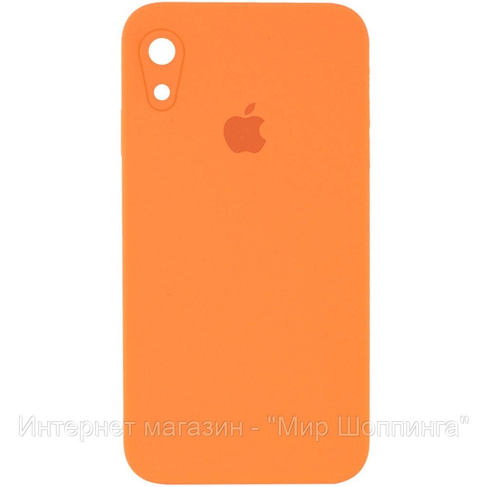 

Чехол Silicone Case Square Full Camera Protective (AA) для Apple iPhone XR (6.1"), Оранжевый / papaya
