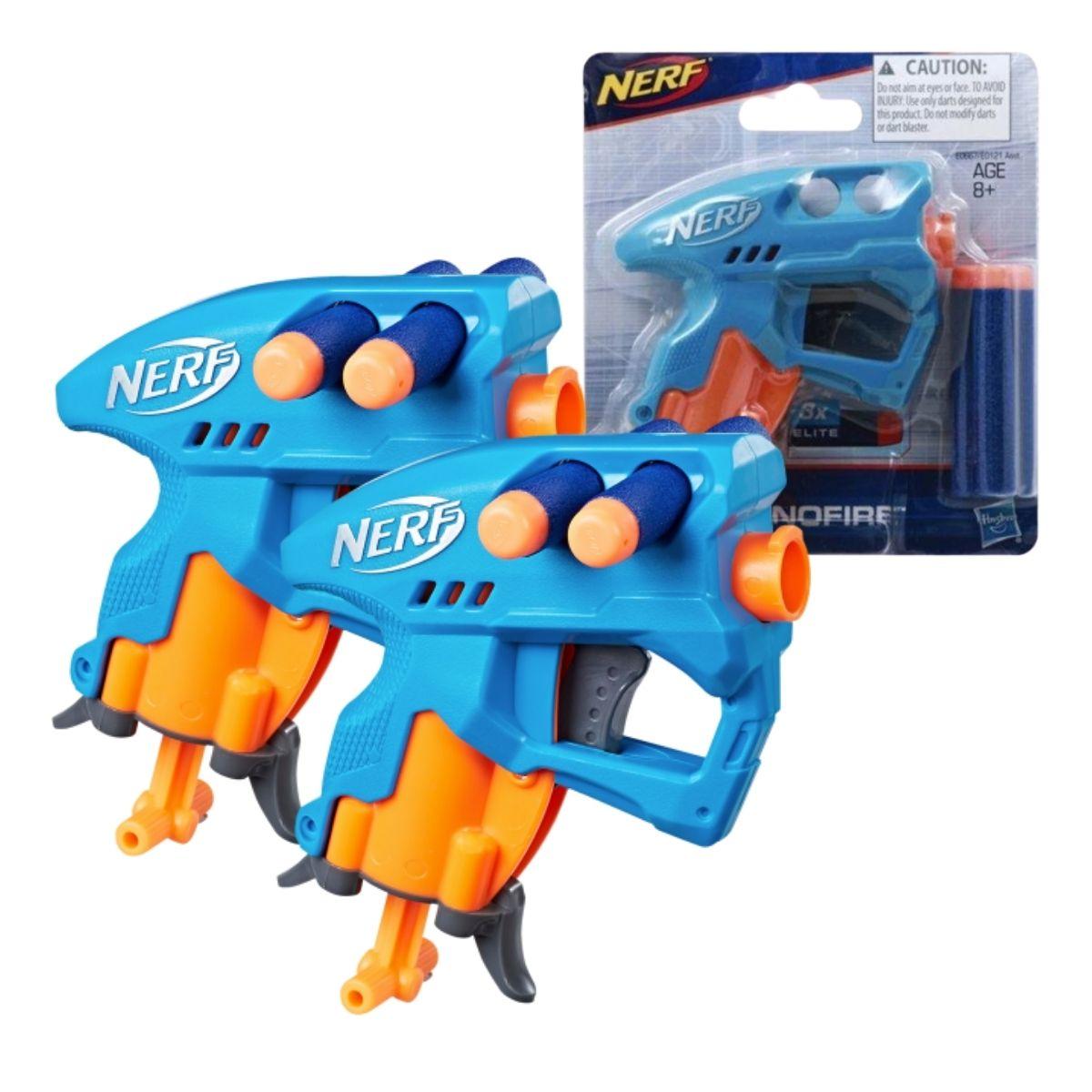 

Игрушечный пистолет бластер Hasbro Нёрф Елит Нанофайр голубой Nerf N-Strike Elite Nanofire Blue для мальчиков