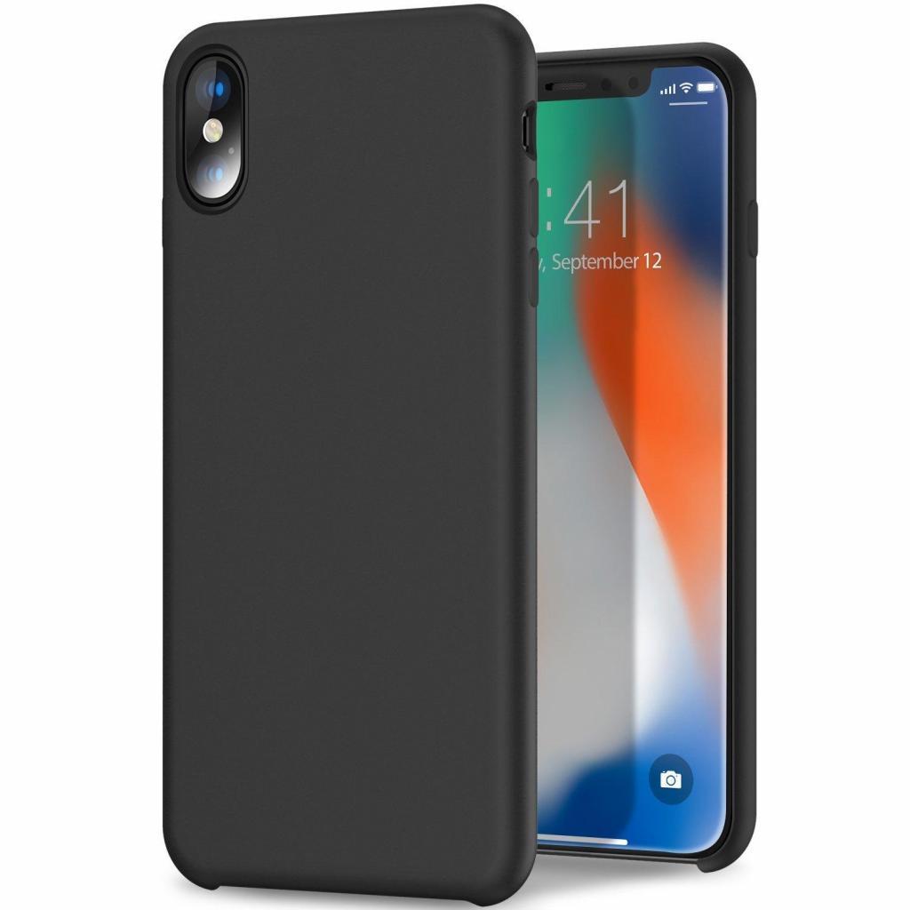 

Чехол для моб. телефона Laudtec для iPhone X/XS liquid case (black) (LT-IXLC), Черный