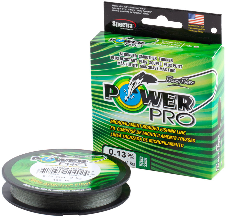 

Шнур Power Pro 135m Moss Green 0.08 9.0lb/4kg