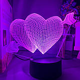Светильник 3D "Стрела Амура", Ко дню влюбленных, Прикольные подарки для любимых на 14 февраля, фото 3